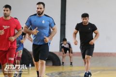 علی شعبانی در تمرینات تیم کشتی آزاد فولادین ذوب آمل